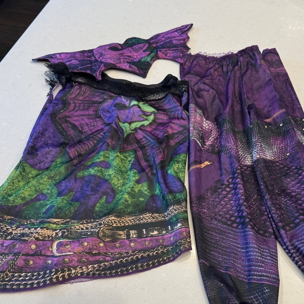 Mystical Purple and Green Kids Costume Set